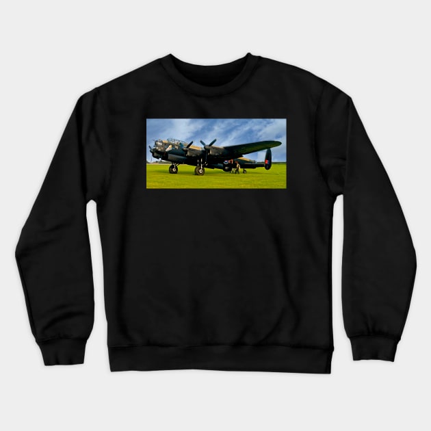 Avro Lancaster Bomber RAF WW2 Aircraft Crewneck Sweatshirt by MartynUK